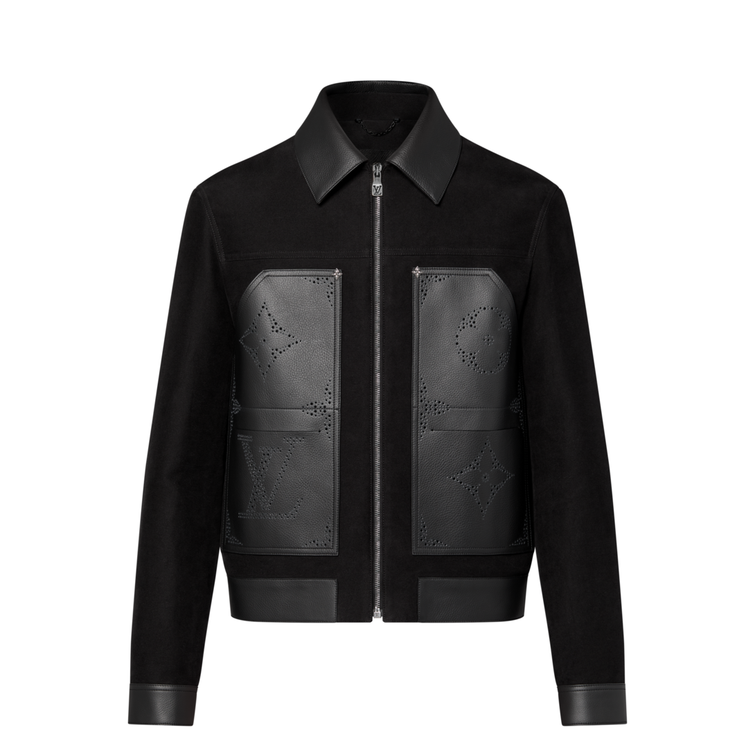 TI　FCRB MONOGRAM NYLON BLOUSON Monogram Mix Leather Workwear Blouson - Men - Ready-to-Wear